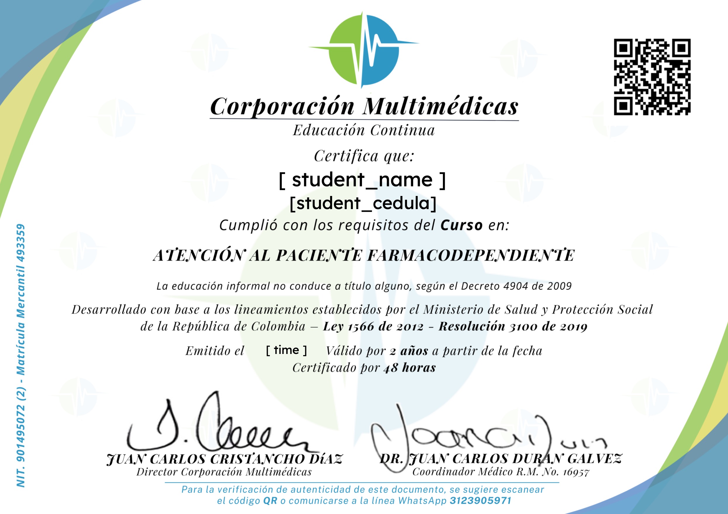 selected template
